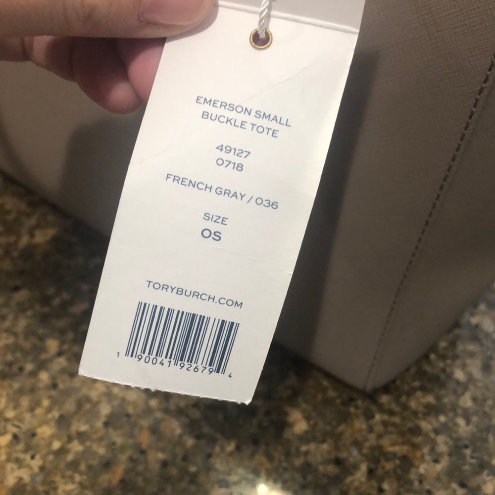 NWT Tory Burch Grey Emerson Tote, Gorgeous! 😍😍 - Picture 9 of 9